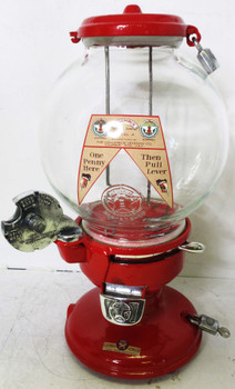 Columbus Model "A" Peanut Red Dispenser Penny Slug Ejector 1930's Columbus Model "A" Peanut Red Dispenser Penny Slug Ejector 1930's