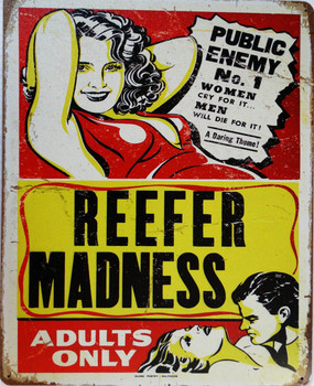 Reefer Madness-Adults Only Metal Sign