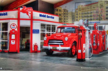 Mobil Service Station / Dodge Truck