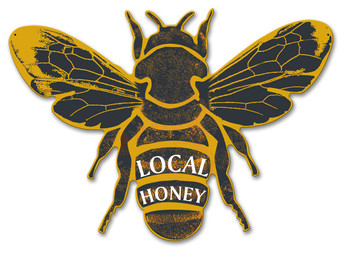 Local Honey Bumble Bee Plasma Cut Metal Sign Local Honey Bumble Bee Plasma Cut Metal Sign