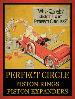 Perfect Circle Pistons Metal Sign