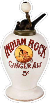 Indian Rock Ginger Ale Syrup Dispenser Plasma Cut Metal Sign