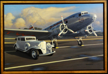 1933 V16 Marmon Motor Car Original Oil Painting by Stan Stokes