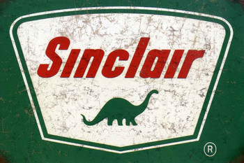 Sinclair Distressed Metal Advertising Sign