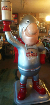 Coors Light Beer Statue Advertising Fiberglass Statue 77" Tall