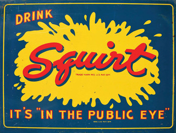 Drink Squirt Soda Vintage Styled Advertisement Metal Sign