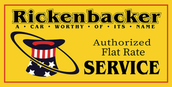 Rickenbacker Authorized Service Metal Sign 24" x 12"