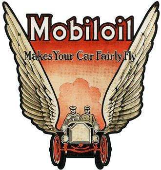 Gargoyle Mobiloil, Mobil Gasoline Oval Metal Sign Gargoyle Mobiloil, Mobil Gasoline Oval Metal Sign