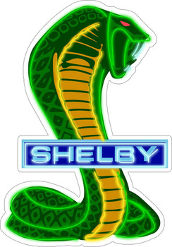 Shelby Cobra Snake Neon Stylized Plasma Cut Metal Sign