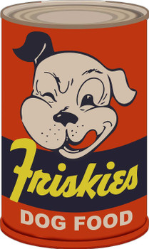 Friskies Dog Food Can Plasma Cut Metal Sign Friskies Dog Food Can Plasma Cut Metal Sign