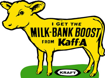 Kraft Cheese Cow Plasma Cut Metal Sign Kraft Cheese Cow Plasma Cut Metal Sign