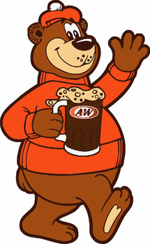 Rooty the Great Root Bear A&W Mascot Plasma Cut Metal Sign Rooty the Great Root Bear A&W Mascot Plasma Cut Metal Sign