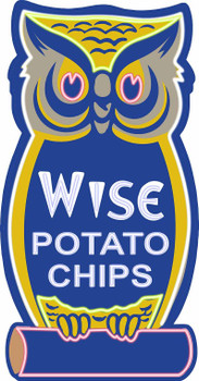 Wise Owl Potato Chips Neon Stylized Metal Sign (not real neon) Wise Owl Potato Chips Neon Stylized Metal Sign (not real neon)