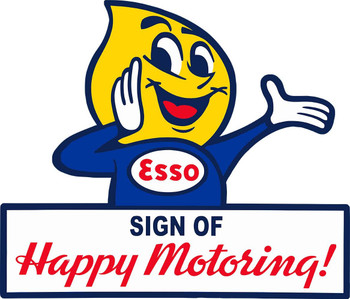 Esso Happy Motoring  Laser Cut Metal Sign