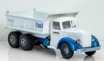 Smith-Miller White Mack L Blue Diamond Dump Truck circa 1950's