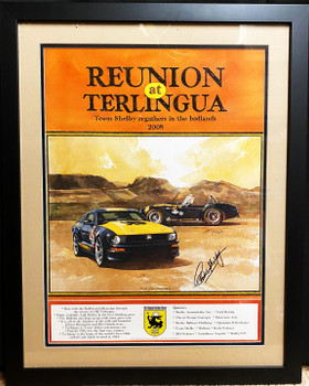 Reunion at Terlingua Framed Poster certified Carroll Shelby Autograph