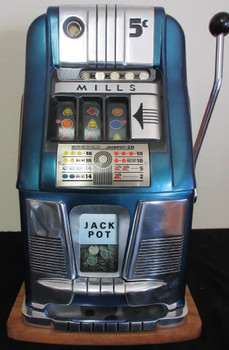 Mills 5c High Top Slot Machine Circa 1940. Fully Restored