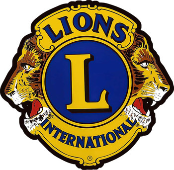 Lions International Logo Laser Cut  Metal Sign