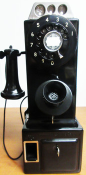 Automatic Electric Pay Telephone 3 Coin Slot 1930's 