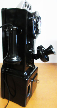 Automatic Electric Pay Telephone 3 Coin Slot 1930's 