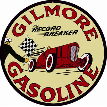 Gilmore Gasoline 48" Double Sided Metal Sign