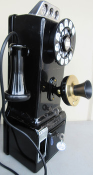 Automatic Electric Pay Telephone 3 Coin Slot 1930's #3
