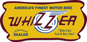 Whizzer Motor Bike Plasma Cut Metal Sign Advertisement Whizzer Motor Bike Plasma Cut Metal Sign Advertisement