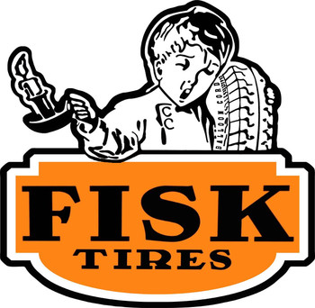 Fisk Tires Advertising Plasma Cut Metal Sign