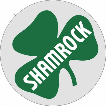 Shamrock 28" Round Gasoline Advertising Metal Sign