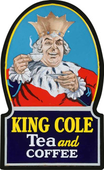 King Cole Tea & Coffee Laser Cut Advertising Metal Sign King Cole Tea & Coffee Laser Cut Advertising Metal Sign