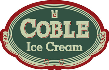 Coble Ice Cream Laser Cut Metal Sign Coble Ice Cream Laser Cut Metal Sign