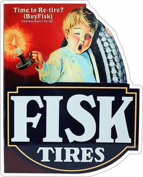 Fisk Tires Plasma Cut Advertising Metal Sign