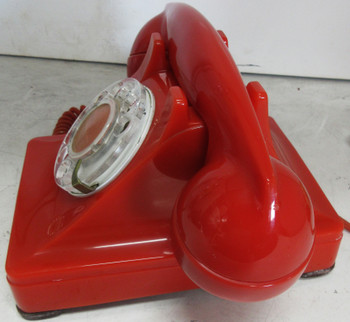 Western Electric Red Thermalite Model 302 Telephone Fully Restored Circa 1940's