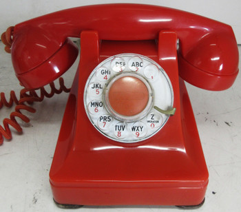 Western Electric Red Thermalite Model 302 Telephone Fully Restored Circa 1940's