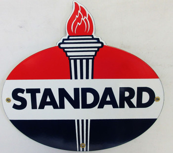Standard Gasoline 14" by 7" New Porcelain Metal Sign