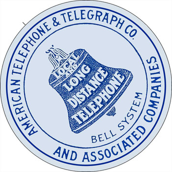 American Telephone & Telegraph 14" Round Metal Sign