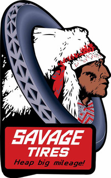 Savage Tires laser Cut Metal Advertising Sign Savage Tires laser Cut Metal Advertising Sign