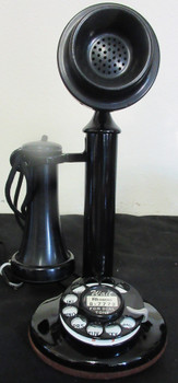 Western Electric Black Bullnose Candlestick Rotary Dial Telephone Circa 1915 #1 Western Electric Black Bullnose Candlestick Rotary Dial Telephone Circa 1915 #1