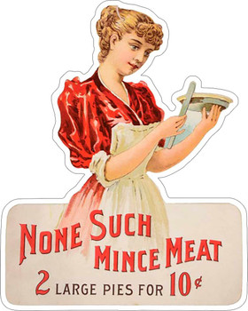 Mince Meat Chef Laser Cut Metal Advertising Sign