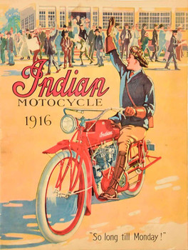 Indian Motorcycle 1916 Metal Sign