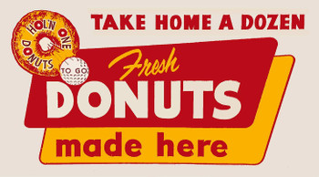 Fresh Donuts Metal Sign