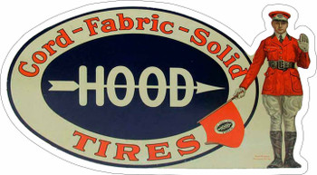 Hood Tires Laser Cut Metal Advertisement Sign