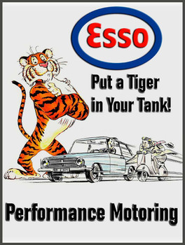 ESSO Tiger / Performance Advertising Metal Sign