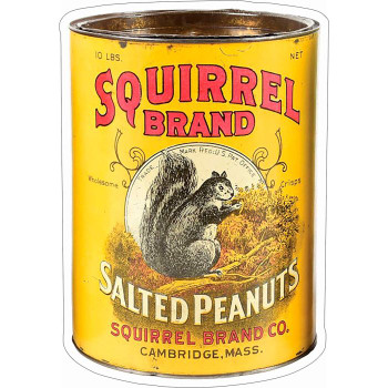 Squirrel Brand Peanuts Laser Cut Metal Advertisement Can Sign
