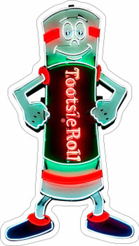 Tootsie Roll Neon Image Laser Cut Metal Advertising Sign (not real neon)