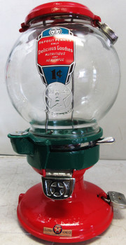 Columbus Model "A" Christmas Peanut Dispenser Penny Operated Circa 1930's