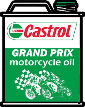 Castrol Grand Prix Motorcycle Oil Laser Cut Can Metal Sign