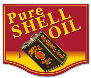 Pure Shell Oil Laser Cut Metal Advertising Sign