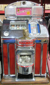 Jennings 10c Red Lite Up Slot Machine Royal Nevada Casino