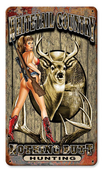 Whitetail Country Hunting Metal Sign